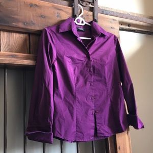 Express Purple Button Down Shirt